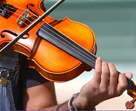 Referencia visual para clases de violín